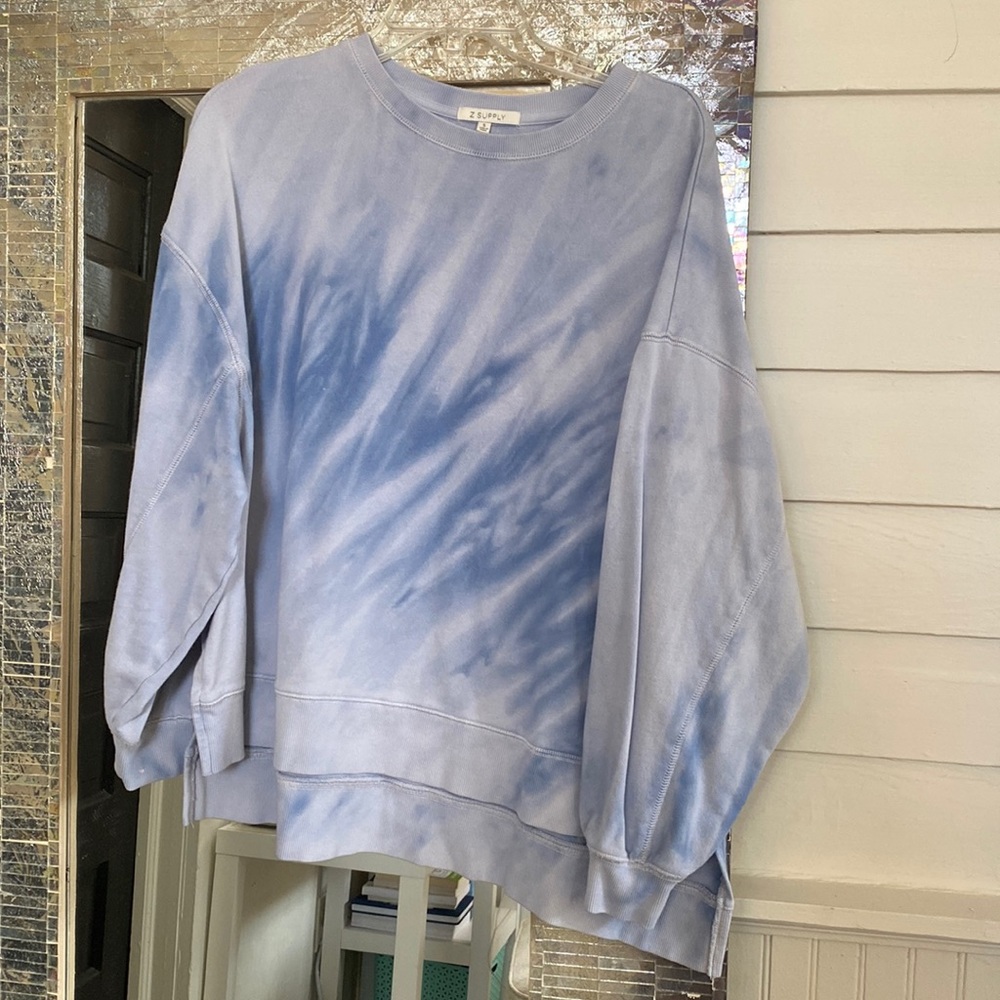 Z Supply blue tie dye sweatshirt